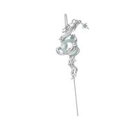 The alloy dragon piercing earrings for women introducing a unique blend of modern Chinese design and sweet cool style