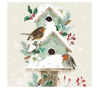 The Almanac Gallery Pack of 8 Charity Christmas Cards - 'Robin's House' - 8 Cards of 1 Design