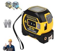 The Almighty Ruler, Upgraded the Almighty Ruler 3-In-1 Measuring Tape, Digital Tape Measure with Data Storage for Measuring Distance, Area, Volume (Yellow, 60m)