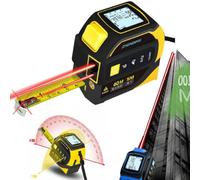 The Almighty Tape Measure Ruler, 2026 New 4-In-1 Rangefinder, Digital Measuring Tape with Led Display Cross Line Level, ±2mm High Accuracy, 40/60/80/100m Measure, Effortless Operation (Yellow-80m)
