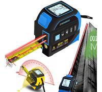 The Almighty Tape Measure Ruler, 2026 New 4-In-1 Rangefinder, Digital Measuring Tape with Led Display Cross Line Level, ±2mm High Accuracy, 40/60/80/100m Measure, Effortless Operation (Blue-40m)
