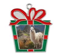 The Alpacas in Mountain Forest Christmas Tree Ornaments Decor Trapezoid