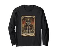 The Alpha Throne Skeleton Sigma King Queen Mystic Tarot Card Long Sleeve T-Shirt