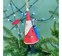The Alphabet Gift Shop 18th Hole Santa Golf Bauble in Red The Alphabet Gift Shop Red