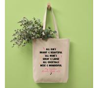 The Alphabet Gift Shop All things bright & beautiful tote bag in Cream The Alphabet Gift Shop Cream