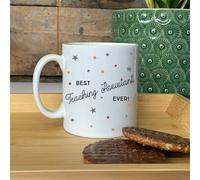The Alphabet Gift Shop Best Teaching Assistant Ever Scattered Stars Mug in White The Alphabet Gift Shop White