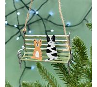The Alphabet Gift Shop Cats On A Park Bench Bauble in Brown The Alphabet Gift Shop Brown