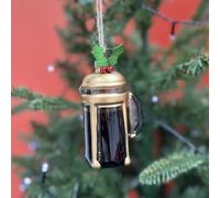 The Alphabet Gift Shop Coffee Cafetiere Christmas Decoration in Brown The Alphabet Gift Shop Brown
