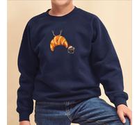 The Alphabet Gift Shop Kids Croissant Christmas Jumper in Navy | Size: 7-8 Years The Alphabet Gift Shop Navy 7-8 Years