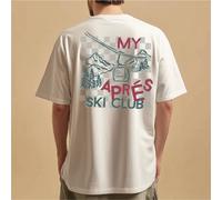 The Alphabet Gift Shop Men's Apres Ski Club Graphic T-Shirt in White | Size: 2XL The Alphabet Gift Shop White 2XL