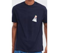 The Alphabet Gift Shop Men's Badminton Christmas Pudding T-Shirt in Navy | Size: Large The Alphabet Gift Shop Navy L