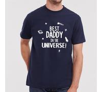 The Alphabet Gift Shop Men's Best Daddy In The Universe T-Shirt in Navy | Size: Medium The Alphabet Gift Shop Navy M