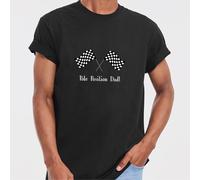 The Alphabet Gift Shop Men's Checkered Flag Pole Position Dad T-Shirt in Black | Size: Small The Alphabet Gift Shop Black S