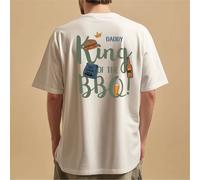 The Alphabet Gift Shop Men's Daddy King Of The BBQ Graphic T-Shirt in White | Size: 2XL The Alphabet Gift Shop White 2XL