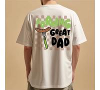 The Alphabet Gift Shop Men's Forking Great Dad Foodie Graphic T-Shirt For Dad in White | Size: Small The Alphabet Gift Shop White S