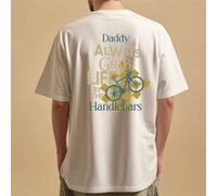 The Alphabet Gift Shop Men's Grab Life By The Handlebars Graphic T-Shirt in White | Size: Small The Alphabet Gift Shop White S