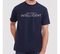 The Alphabet Gift Shop Men's Impossibly Intelligent T-Shirt in Navy | Size: 2XL The Alphabet Gift Shop Navy 2XL
