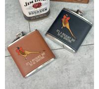 The Alphabet Gift Shop Pheasant Shooting Hip Flask in Brown The Alphabet Gift Shop Brown