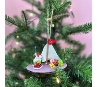 The Alphabet Gift Shop Sailing Boat Christmas Bauble The Alphabet Gift Shop Multicolor