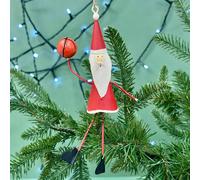 The Alphabet Gift Shop Santa Basketball Christmas Bauble in Red The Alphabet Gift Shop Red