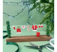 The Alphabet Gift Shop Santa's Washing Line Wooden Block in Red The Alphabet Gift Shop Red