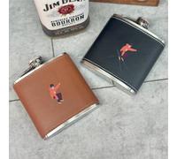 The Alphabet Gift Shop Skier Hip Flask in Brown The Alphabet Gift Shop Brown