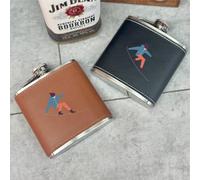 The Alphabet Gift Shop Snowboarder Hip Flask in Brown The Alphabet Gift Shop Brown