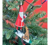 The Alphabet Gift Shop Sup Paddleboard Santa Bauble in Red The Alphabet Gift Shop Red