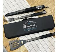 The Alphabet Gift Shop Welcome to Dad's Barbecue Tool Set in Black | Size: 3 Pack The Alphabet Gift Shop Black 3 Pack