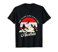 The Alps are Calling Austria Mountain Vintage Art Value Graphic T-Shirt