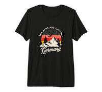 The Alps are Calling Germany Retro Mountain Scene Premium T-Shirt