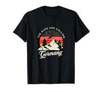 The Alps are Calling Germany Retro Mountain Scene T-Shirt