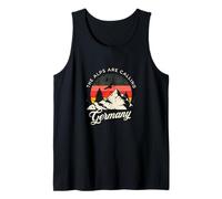 The Alps are Calling Germany Retro Mountain Scene Tank Top