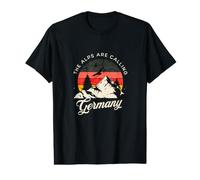 The Alps are Calling Germany Retro Mountain Scene Value Graphic T-Shirt