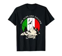 The Alps are Calling Italy Scenic Mountain Artwork Value Graphic T-Shirt