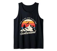 The Alps are Calling Switzerland Vintage Style Design Tank Top