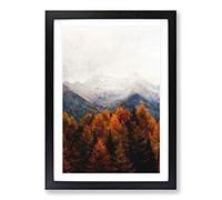 The Alps in Italy Painting Framed Print | A2 Black Framed Wall Art | Ready to Hang | Modern Historical Picture | Living Room Bedroom Lounge Office