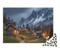 The Alps, Magical Little Village Jigsaw Puzzles for Adults And Kids. 1000 Pieces Whimsical Challenge Toy Educational Game Home Decor 38x26cm/1000pcs