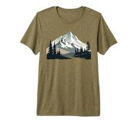 The Alps Mountains in the Forest with Trees Nature the Mountains Premium T-Shirt