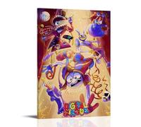The Amazing Digital Circus Canvas Wall Art Living Modern Family Bedroom Music Movie Cartoon Poster 12x18inch(30x45cm) Frame-style