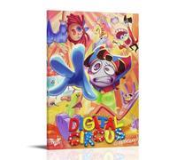 The Amazing Digital Circus Waterproof And Stain Resistant Wall Paintings High-definition Spray Painted Decorative Paintings Study And Coffee Shop Decorations Fade ResistantFrame-style08x12inch(20x30cm