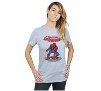The Amazing Spider-Man Cotton Boyfriend T-Shirt Marvel Grey L