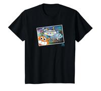 The Amazing World of Gumball Postcard T-Shirt, Youth, Black, Medium