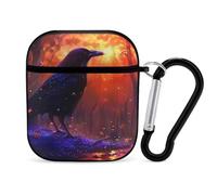 The American Crow Earphone Case Cover Compatible with AirPods 1&2 Shockproof Bluetooth Headset Case Black-style