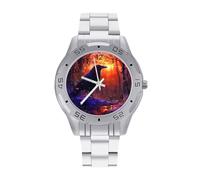 The American Crow Men's Watches Stainless Steel Watch Strap Analog Quartz Watch Business Wristwatches