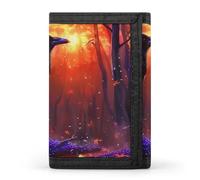 The American Crow Trifold Wallet Cute Card Slots Holder Clutch Purse Wallets for Men Women