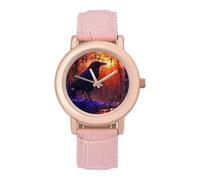 The American Crow Womens Elegant Watch Analogue Quartz Watch Leather Band Wristwatch