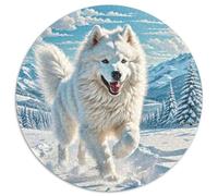 The American Eskimo Dog 1000 Piece Jigsaw Puzzle for Adults Animal Theme Brainteasing Jigsaws Challenge Games Great Gift 1000pcs (67.5x67.5cm)