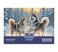 The American Eskimo Dog 1000 Pieces Jigsaw Puzzles Engaging Educational Games Jigsaw Puzzle Home Decoration for Adults & Families 52x38cm/1000pcs