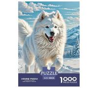 The American Eskimo Dog Jigsaw Puzzle Adult And Children Educational Games Gifts Fun Activity for Home Birthday Jumbo for Boys And Girls 38x26cm/1000pcs